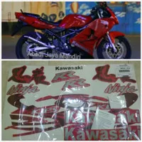 Striping Stiker Kawasaki Ninja rr Merah 2011 2012 Asli Kawasaki Full