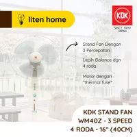 Kipas Angin Berdiri / Stand Fan KDK WM40Z - 16 16 inch Warna Putih