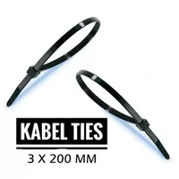 Kabel Ties 3 x 200 mm Tis Tali Sabuk Pengikat Cable Tie 20 cm 100pcs