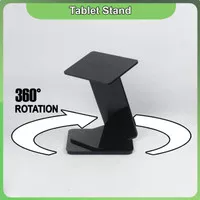 Kasir Tablet 7-13 inch Holder/Dudukan Rotate T=20cm Bahan Akrilik