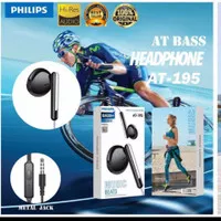 HEADSET HANDSFREE PHILIPS AT-195 BASS+ AT195 STEREO EARPHONE