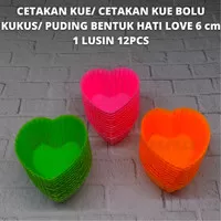 Cetakan Agar Puding Bolu Kukus/Hati Love Rege Plastik 1 Lusin