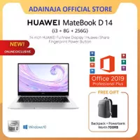 Huawei MateBook D14 [Intel i3/8GB/256GB] Laptop - Laptop No Bonus