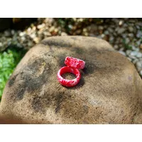 Cincin Resin Red Candy Lolipop Abstract Epoxy Ring ART Payapaya.id