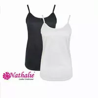 TANKTOP PUTIH HITAM PREMIUM NATHALIE NTA 428 - TANKTOP POLOS WANITA