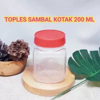 Toples Sambal Kotak 200ml / Toples Bumbu / Toples Kotak