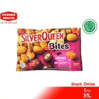 ECER Silver Queen Bites Almonds Coklat Dengan Kacang Mede Halal - 35gr