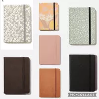 journal lined leather notebook typo notes A6 kulit jurnal bergaris