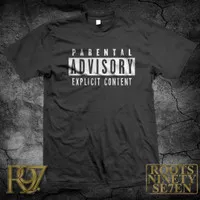 KAOS, T-SHIRT PARENTAL ADVISORY EXPLICIT CONTENT