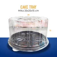 Plastik Mika CT (25 cm) Cake Tray Nampan Cake Pudding Packaging Box