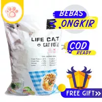 Life Cat Premium Cats Food 1Kg Makanan Kucing Premium Free Gift