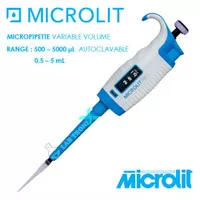 Micropipette MICROLIT range : 0,5 - 5 mL / Mikropipet 500-5000 micro L