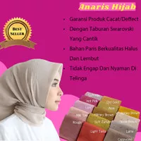 Jilbab Hijab Segi Empat Paris Swarovski Permata Tabur Fashion Muslim