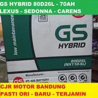 GS HYBRID 80D26L NX110-5L aki mobil pajero lexus rx vellfire up 55D23L