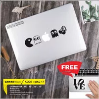 Stiker Decal Cover Laptop Macbook Aksesoris Garskin Macbook Pac Man