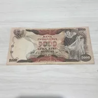 Uang kertas 5000 rupiah tahun 1975 jala ikan