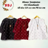 BLOUSE BATIK JUMPUTAN TOP ORI HANDMADE LENGAN PENDEK AMT