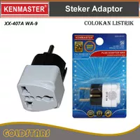 Steker Adaptor - Kenmaster Colokan Listrik Lubang 3 Lubang XX-407A WA9
