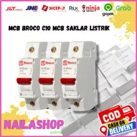 MCB BROCO C10 MCB SAKLAR LISTRIK BROCO C10 AMPERE 1 PHASE