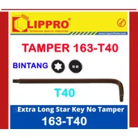 T40 KUNCI L BINTANG EXTRA PANJANG magnet tanpa lubang LIPPRO 163-T40