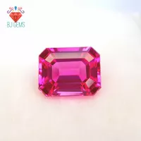 Batu Ruby King Light Rose Pink Emerald Cut 9 Mohs