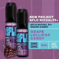 Liquid Aflo Grape Candy NICSAL99+ Salt Nic 15ml 30mg 50mg lollipop