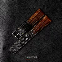 Leather Strap Custom Tali Jam Kulit Watch Strap BROWN SHADOW