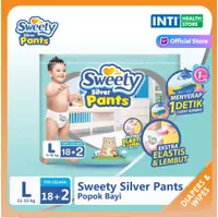 Sweety | Silver Pants |Popok Bayi | L 18+2