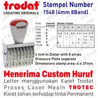 Stempel Angka Manual 8 Digit 4mm Trodat 1548