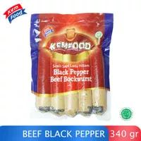 Kemfood Sosis Sapi Black Pepper Beef Bockwurst - 340 gr