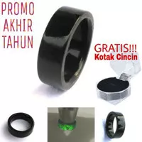 Cincin Batu Giok Black Jade Aceh Model Flat 100% Asli Dari Batu Mulia