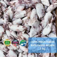 ikan asin cumi rebus kupas kulit tanpa kepala 1 kg