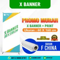 PROMO X Banner Ukuran 60 x 160 cm + Print / Cetak / Gambar