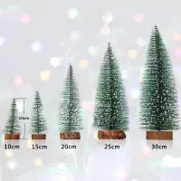 Pohon Natal Salju Mini Pohon Pinus Meja Christmas Tree Cake Topper