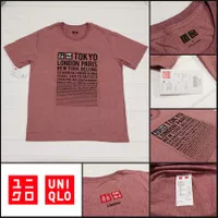 Uniqlo Fitted Logo Regular Fit Short Sleeve T-shirts - Dusty Red