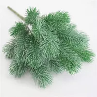Artificial Pine Cypress Snowy Leaves Grass Foliage Latex
