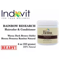 Rainbow Research Henna Dark Brown 113g Pewarna Rambut Alami ORI USA