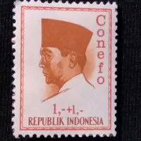 prangko perangko stamp 1 1965 Presiden Sukarno - Soekarno - Conefo