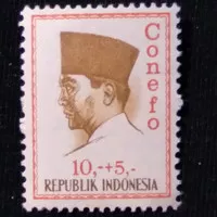 prangko perangko stamp 10 1965 Presiden Sukarno - Soekarno - Conefo