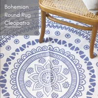Karpet Bundar Rajut Bergaya Bohemian Scandinavian Cleopatra - 150 cm
