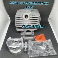 MS381 MS 381 Cylinder Block Assy Boring Bambu Blok Komplit Senso STIHL