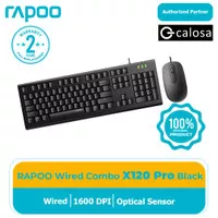 RAPOO Wired Combo X120Pro Mouse & Keyboard X120 Pro Kabel USB Garansi