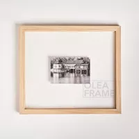 Bingkai Foto Kayu Floating Coklat - Frame Foto 40x60