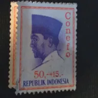 prangko perangko stamp 50 1965 Presiden Sukarno - Soekarno - Conefo