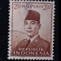 prangko perangko stamp 2.50 1964 Presiden Soekarno Sukarno Indonesia