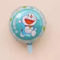 balon foil karakter doraemon bulat 40 cm dengan body