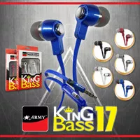 HEADSET ARMY KING BASS 16 / 17 PREMIUM FOR ALL TYPE EARPHONES ARMY