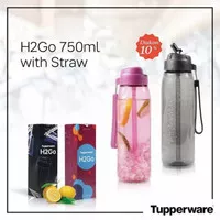 H2GO bottle tupperware with straw 750ml