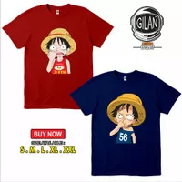 Kaos Baju Anime One Piece Monkey D Luffy Chibi Ngupil - Gilan Cloth