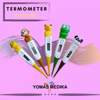 Termometer Digital Anak Fleksibel Lentur Karakter Kartun
